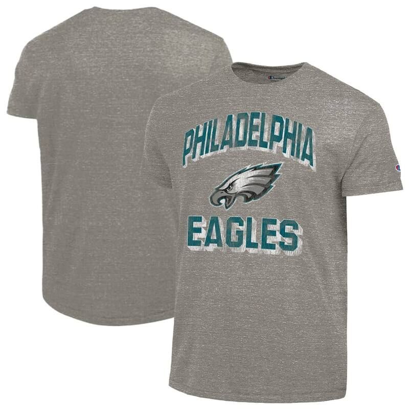 チャンピオン レディース トップス Tシャツ Mens Champion Heather Charcoal Philadelphia Eagles Ultimate TriBlend TShirt Eag Charco チャコール