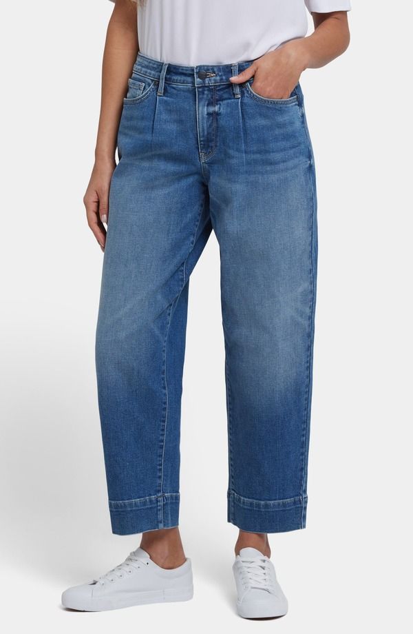エヌワイディージェイ レディース ボトムス デニムパンツ ハイウエスト プリーツ アンクル ジーンズ NYDJ Pleated High Waist Ankle Balloon Jeans Picasso Lake