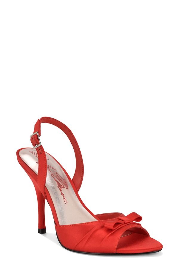 ナインウェスト レディース シューズ ヒール サンダル Nine West Vixxie Slingback Pointed Toe Sandal Red レッド
