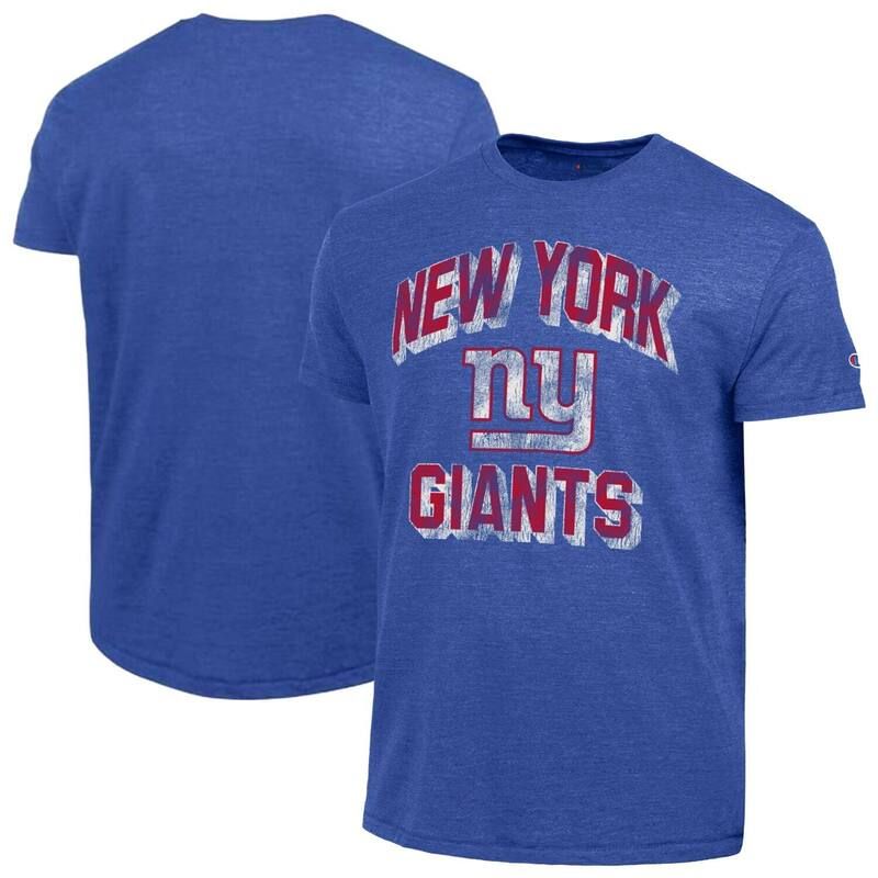 チャンピオン レディース トップス Tシャツ Mens Champion Royal New York Giants Ultimate TriBlend TShirt Gia Blue ブルー