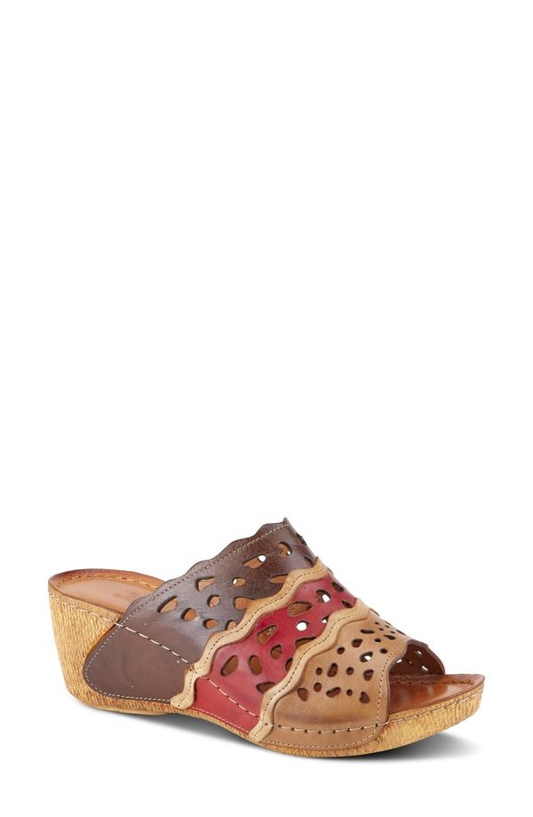 スプリングステップ レディース シューズ サンダル Spring Step Footy Wedge Sandal Brown Multi ブラウン