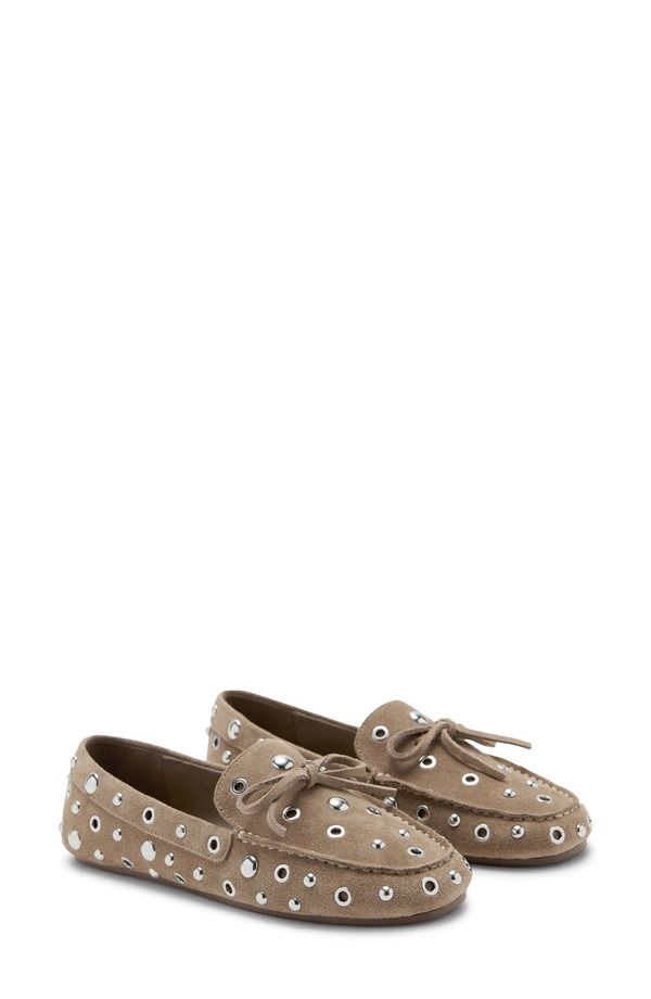 マンゴ レディース シューズ スリッポン・ローファー MANGO Eyelet Loafer Sand サンド