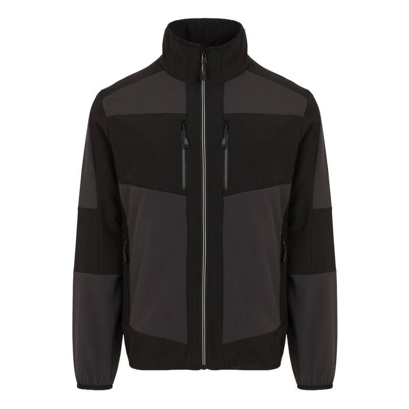 レガッタ レディース アウター ジャケット・ブルゾン Regatta Professional Unisex Adult 2 Layer Soft Shell Jacket Ash And Black ブラック