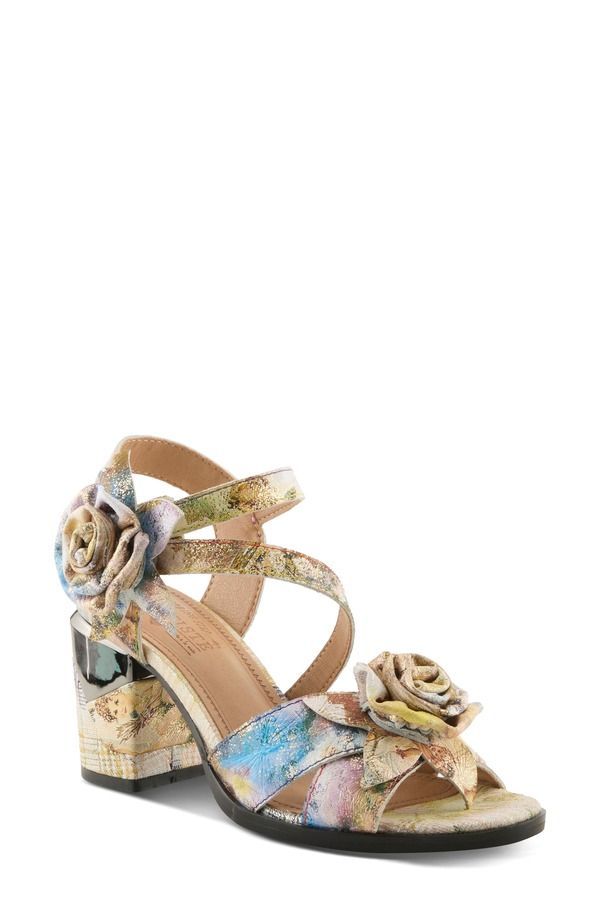 スプリングステップ レディース シューズ ヒール サンダル LArtiste by Spring Step Flowerpower Sandal Yellow Multi イエロー