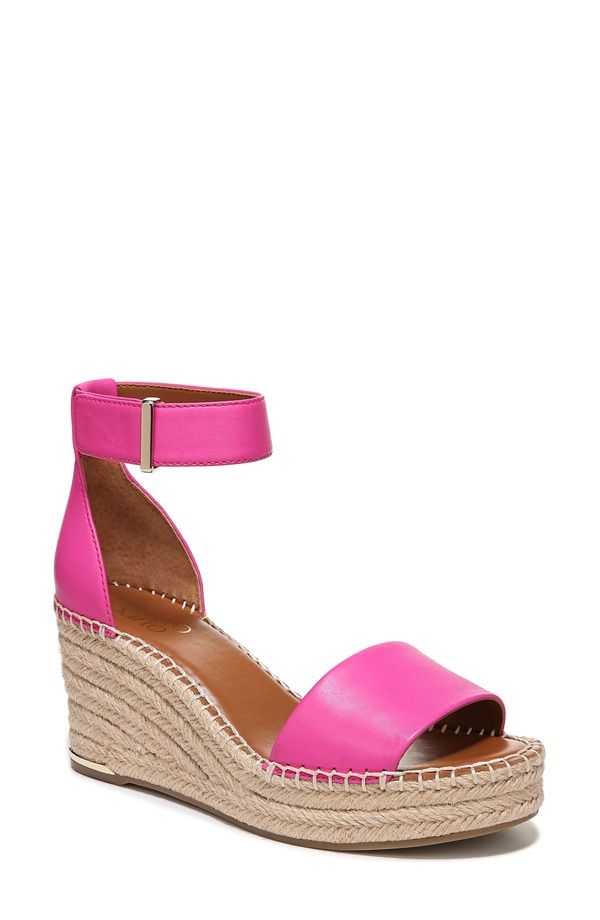 フランコサルト レディース シューズ ヒール プラットフォーム サンダル アンクル Franco Sarto Clemens Ankle Straplatform Wedge Sandal Fuxiapink