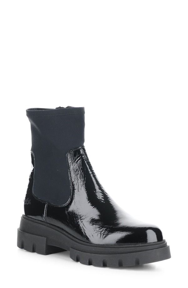 ボスアンドコー レディース シューズ ブーツ・レインブーツ チェルシーブーツ チェルシー Bos Co Five Waterproof Chelsea Boot Black PatentTrico ブラック