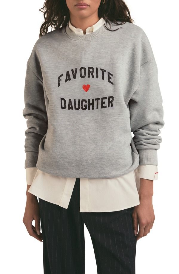 フェイバリット ドーター レディース アウター パーカー・スウェット シャツ The Favorite Daughter Sweatshirt Heather Grey グレー