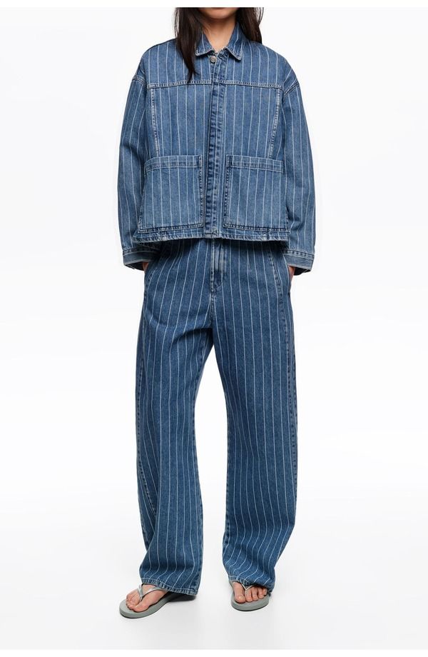 ビンバイローラ レディース ボトムス デニムパンツ A ライン ジャケット Bimba y Lolaline Washedenim Jacket Denim Blue デニム