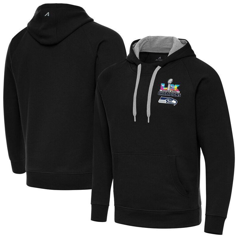 アンティグア レディース トップス Tシャツ パーカー Mens Antigua Black Seattle Seahawksuper BowlX Champions Victory Hoodie Sea Black ブラック