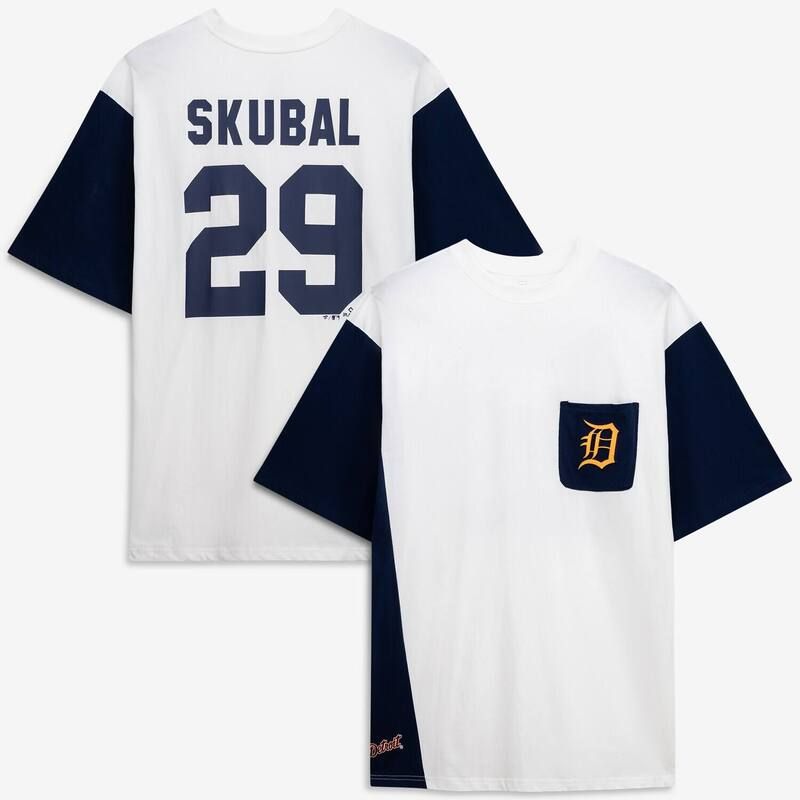ファナティクス レディース トップス Tシャツ トール Fanatics Mens Profile Tarik Skubal WhiteNavy Detroitigers Big Tall Player Name Number TShirtgr White ホ