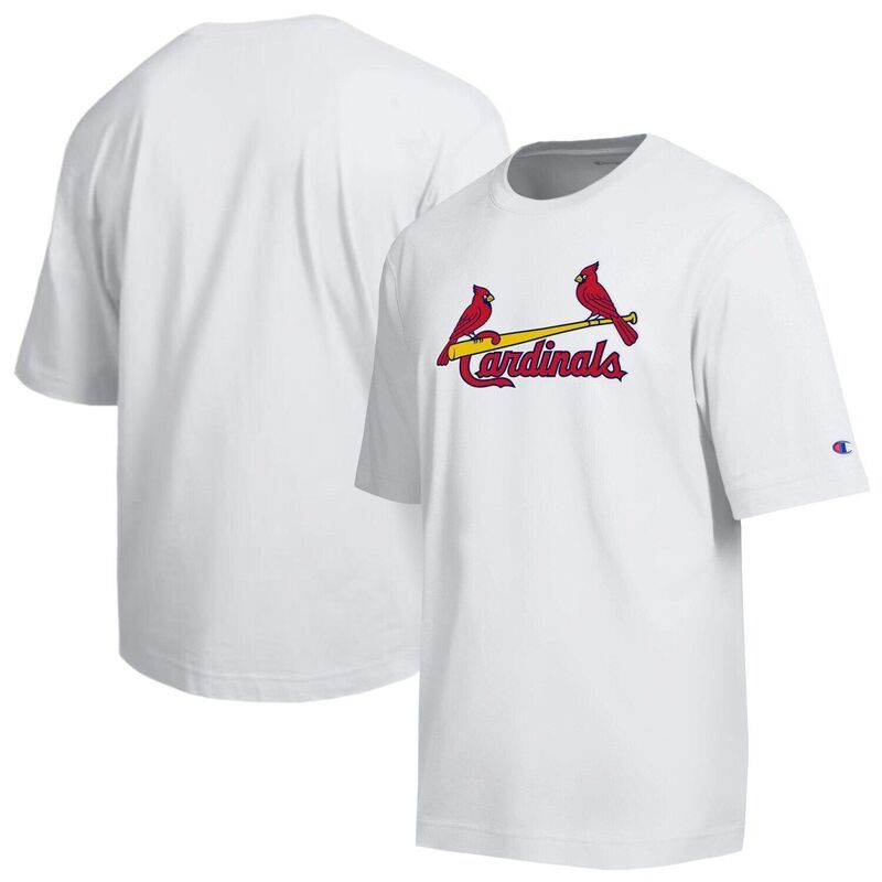 チャンピオン レディース トップス Tシャツ Mens Champion White St Louis Cardinals All Starched Chenille Wordmark TShirt Crd White ホワイト