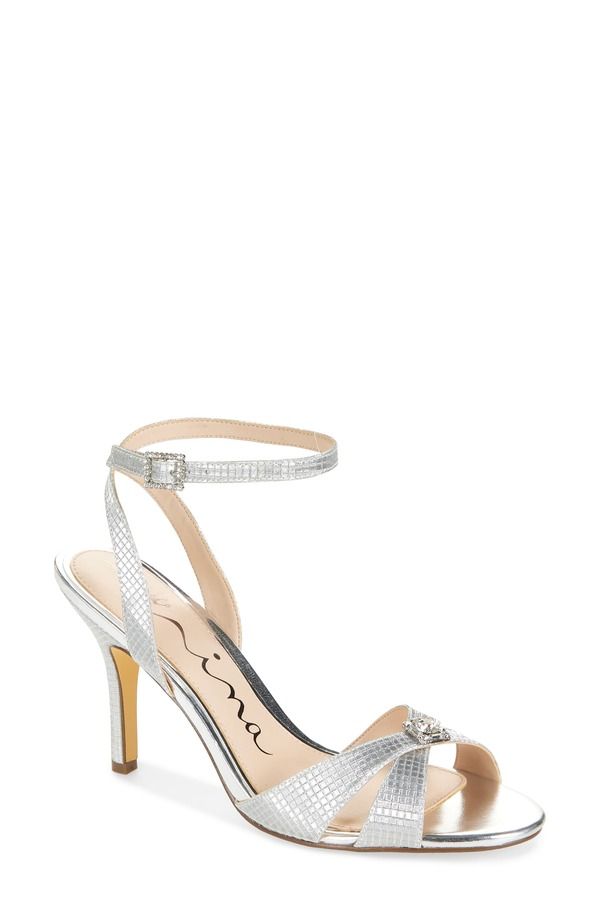 ニナ レディース シューズ サンダル Nina Vinka Crystal Embellished Sandal Silver シルバー