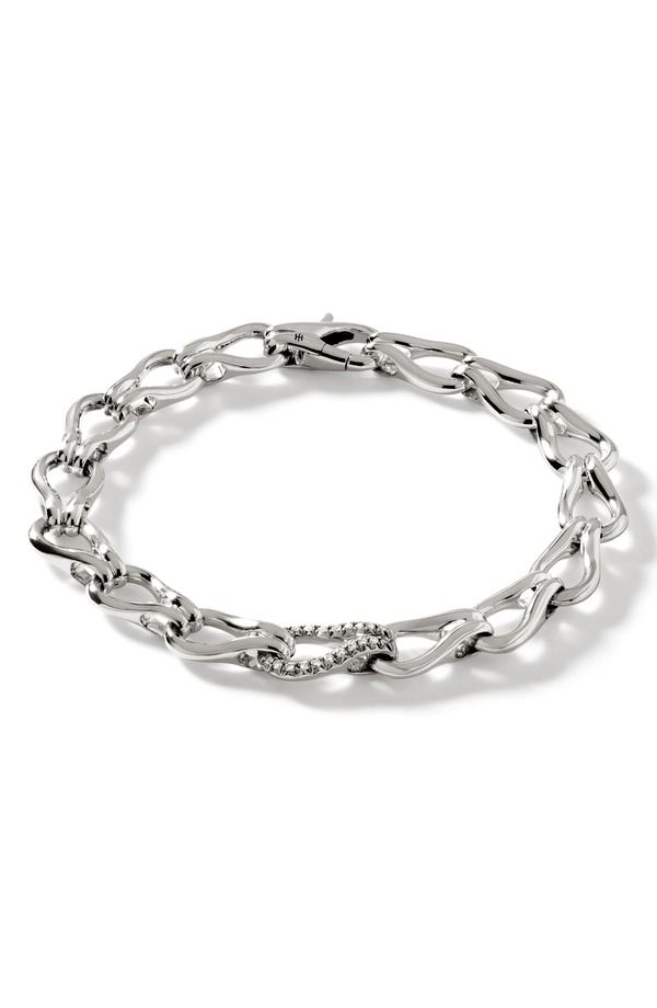 ジョン・ハーディー レディース アクセサリー ブレスレット・バングル・アンクレット John Hardy Surf Bracelet Diamonds 85mm Silver シルバー
