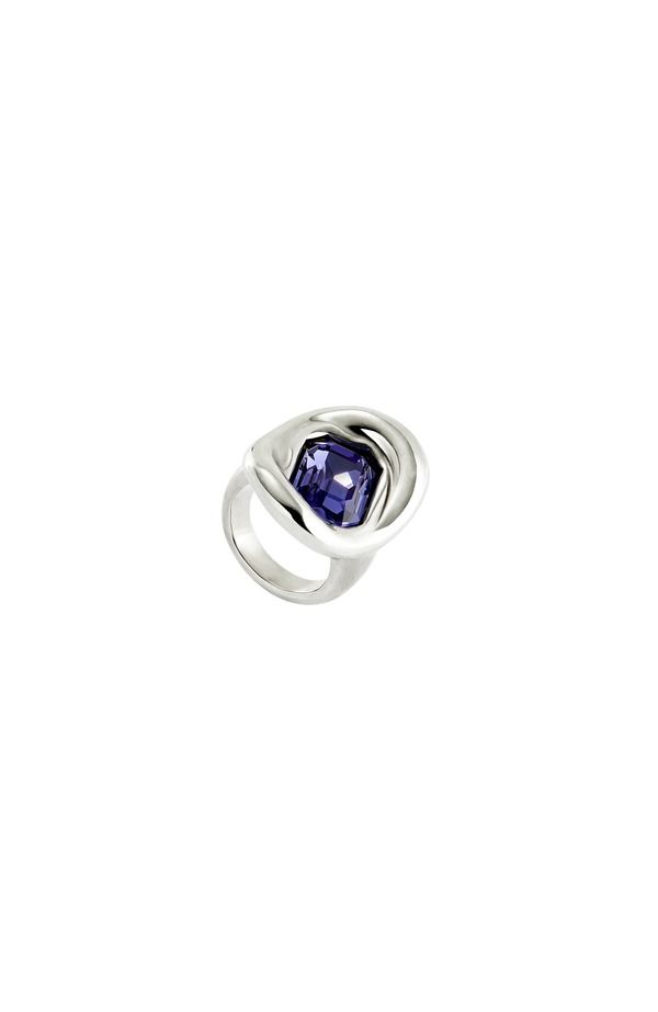 ウノデ 50 レディース アクセサリー 指輪 UNODE50 Sterling SilverPlated Ring With Purple Crystal Metallic Silver シルバー