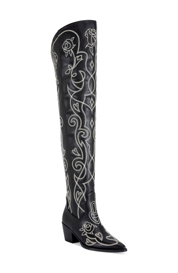 アザレア ワン レディース シューズ ブーツ・レインブーツ AZALEA WANG Kess Over the Knee Boot Black ブラック
