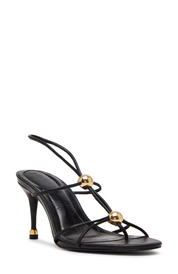 スティーブ マデン レディース シューズ ヒール サンダル Steve Madden Ramostrappy Sandal Black Leather ブラック