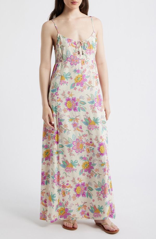 リップカール レディース トップス ワンピース プリント ノースリーブ マキシ Rip Curl Half Moon Print Sleeveless Maxi Dress Multi Color マルチカラー