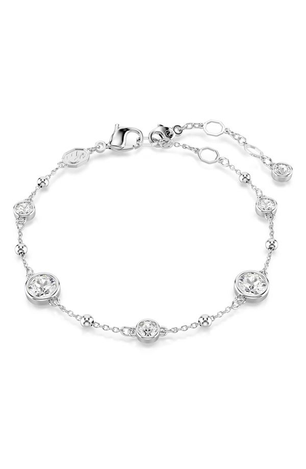 スワロフスキー レディース アクセサリー ブレスレット・バングル・アンクレット Swarovskimber Crystal Station Bracelet Silver シルバー