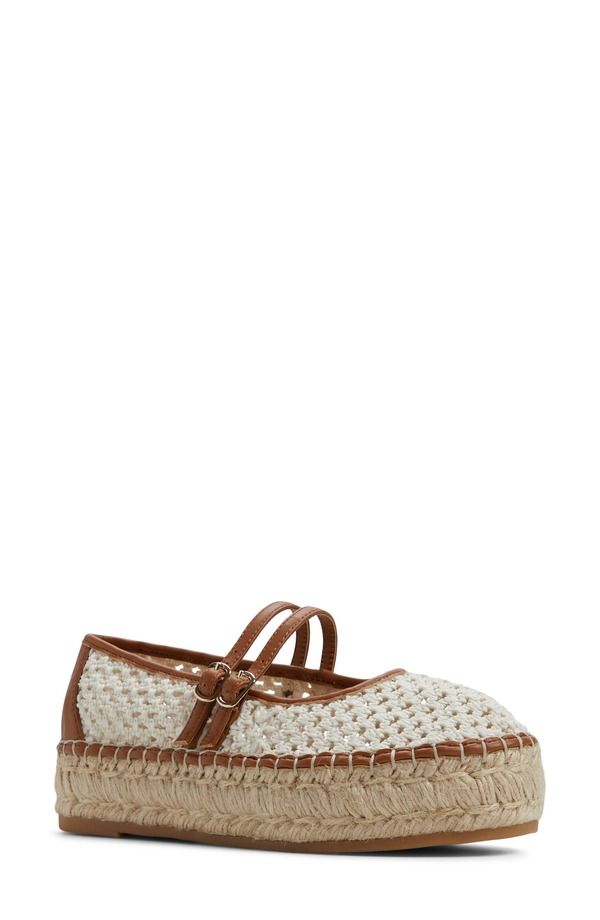 アルド レディース シューズ スリッポン・ローファー プラットフォーム ALDO Summerfling Platformary Jane Loafer White Bone ホワイト