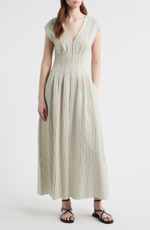 ラグアンドボーン レディース トップス ワンピース マキシ rag bone Ines Variegated Stripe Maxi Dress Cream Stripe クリーム