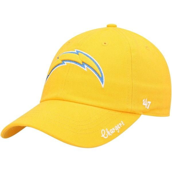 フォーティーセブン レディース アクセサリー 帽子 ロゴ Womens 47 Gold Los Angeles Chargers Miata Clean Up Secondary Logo Adjustable Hat Gold ゴールド