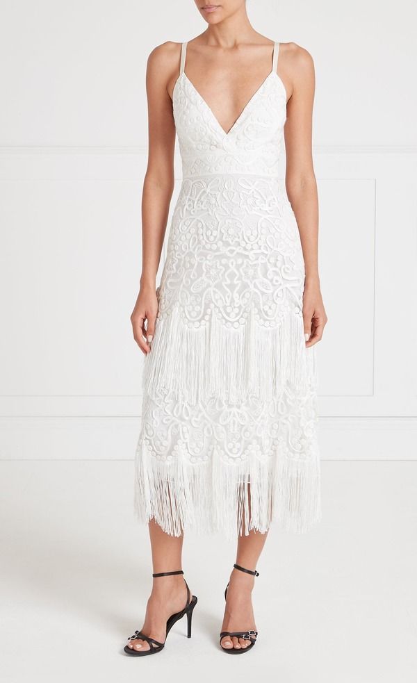 テンパリーロンドン レディース トップス ワンピース Temperley London Cordelle Tassel Dress White ホワイト