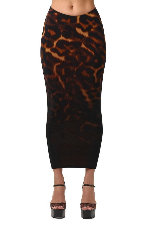 ネイキッドワードローブ レディース ボトムスカート マキシ Naked Wardrobe Bare BodyCon Maxi Skirtortoise