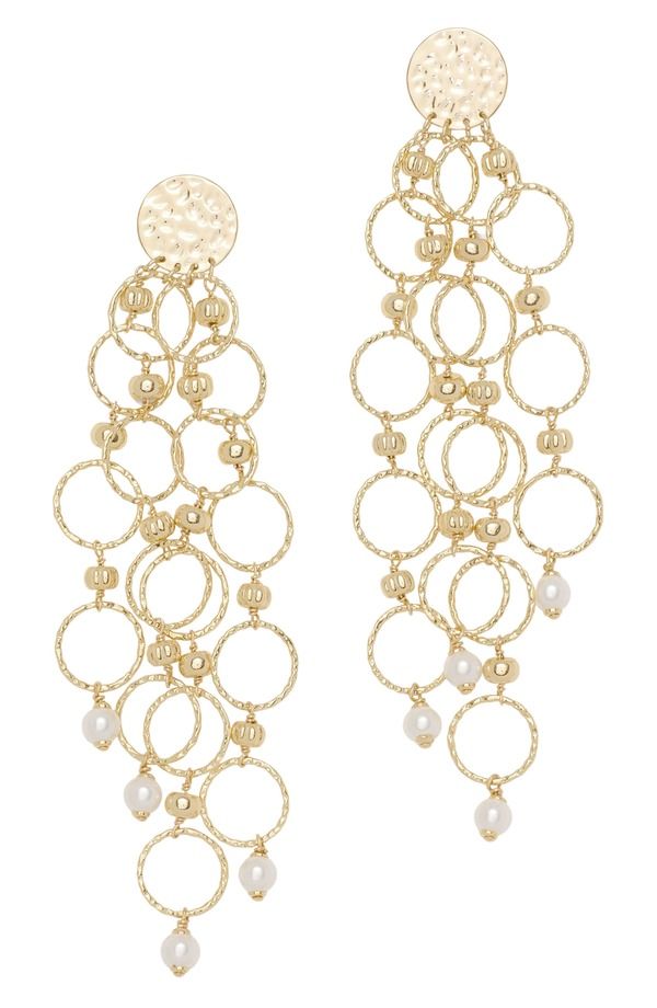 レイミー ブルック レディース アクセサリー ピアス・イヤリング Ramy Brook Lila Beaded Chandelier Earrings Gold ゴールド