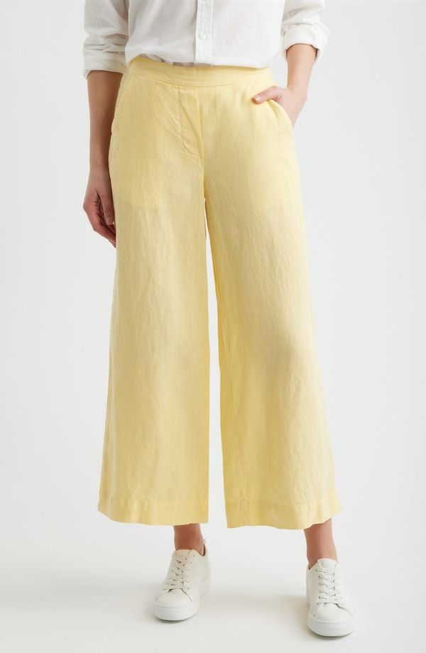 フランク ＆ アイリーン レディース ボトムス レギンス ワイドレッグ パンツ リネン Frank Eileen Maisie Wide Leg Linen Pantsunshine