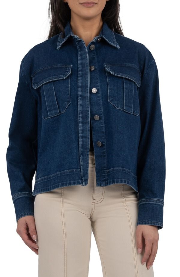 カットフロムザクロス レディース ボトムス デニムパンツ ジャケット KUT from the Kloth Remy Denim Jacket Motivate デニム