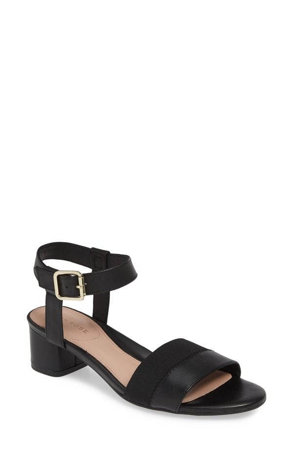 タリンローズ レディース シューズ ヒール サンダル Taryn Rose Makena Sandal Black Leather ブラック
