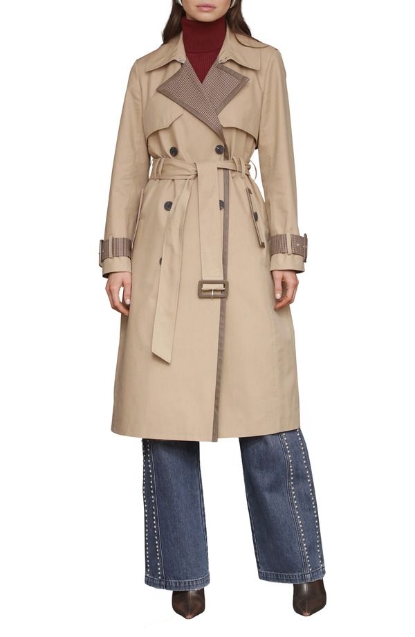アヴェックレフィーユ レディース アウター ジャケット・ブルゾン コート Avec Les Filles Pattern Block Trench Coat CamelBrown Houndsto ブラウン