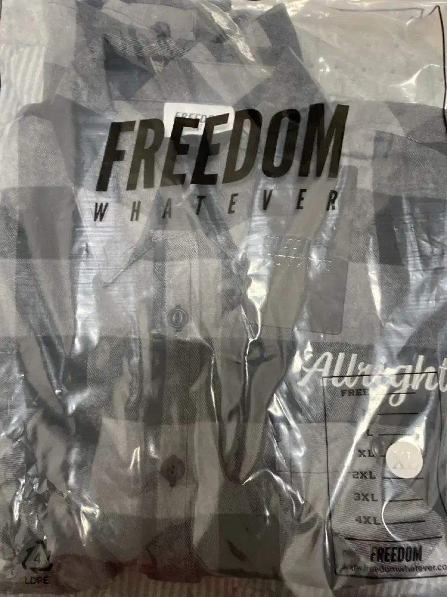 FREEDOM オールライト オンブレ シャツ チェック柄