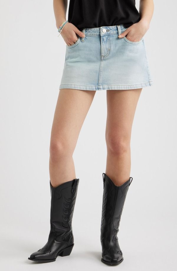 ビーピー レディース ボトムス デニムパンツ ローライズ ミニ スカート BP Low Rise Deniminiskirt Spring Wash デニム