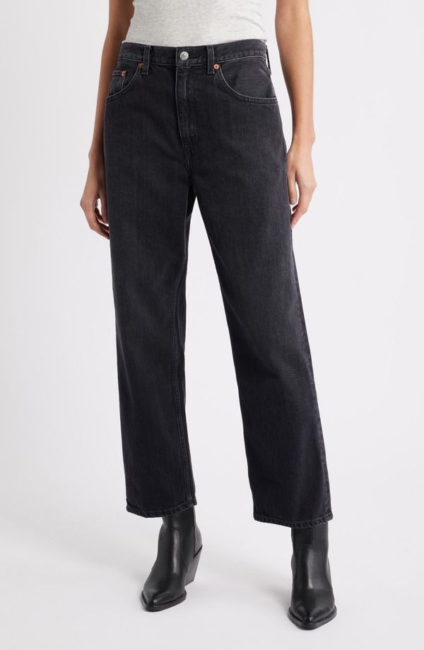 リダン レディース ボトムス デニムパンツ ストレート ジーンズ ReDone The Ollie Mid Rise Straight Leg Jeans Fadedout