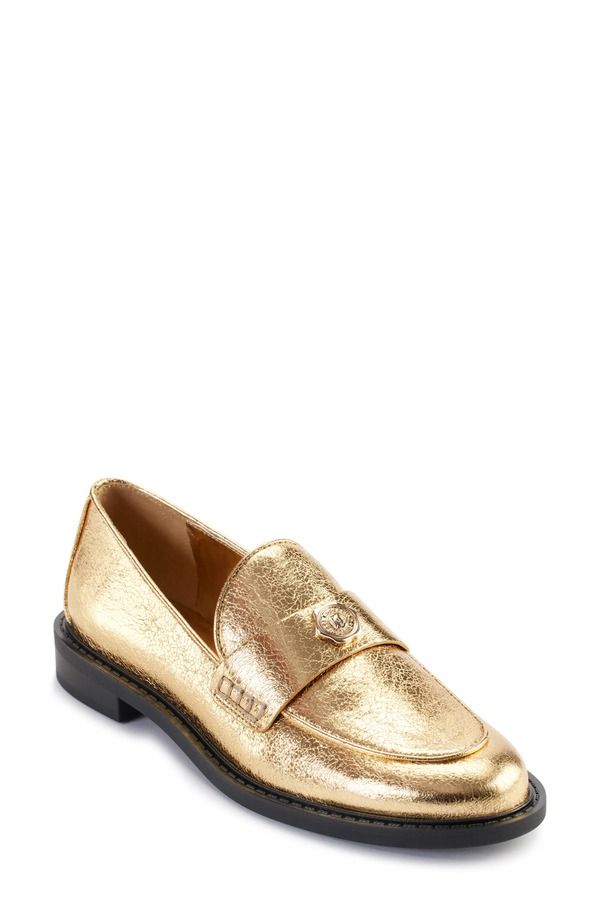 カール ラガーフェルド レディース シューズ スリッポン・ローファー トール KARLAGERFELD PARIS Rylyn Metallic Loafer Gold ゴールド