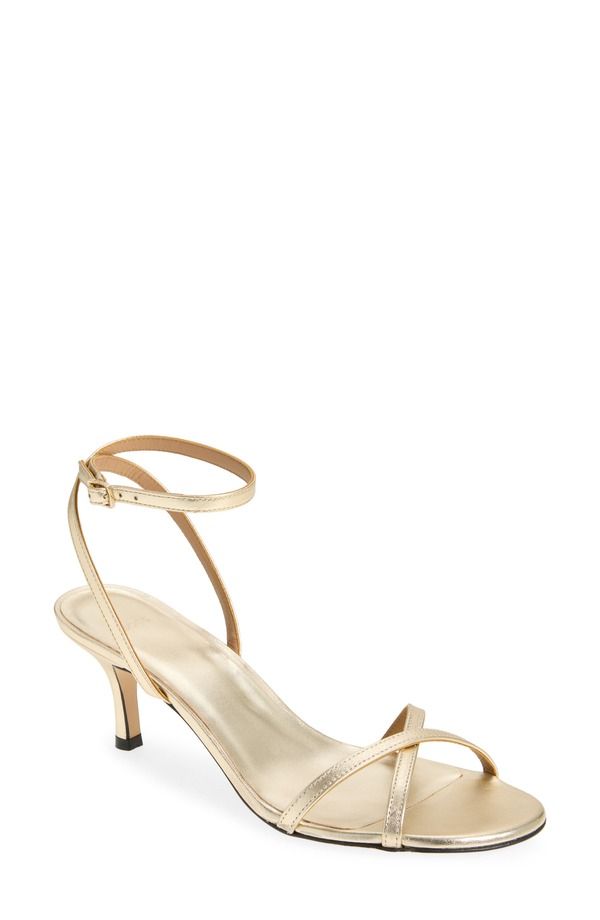 ボス レディース シューズ サンダル アンクル BOSS Cristas Ankle Strap Sandal Gold ゴールド
