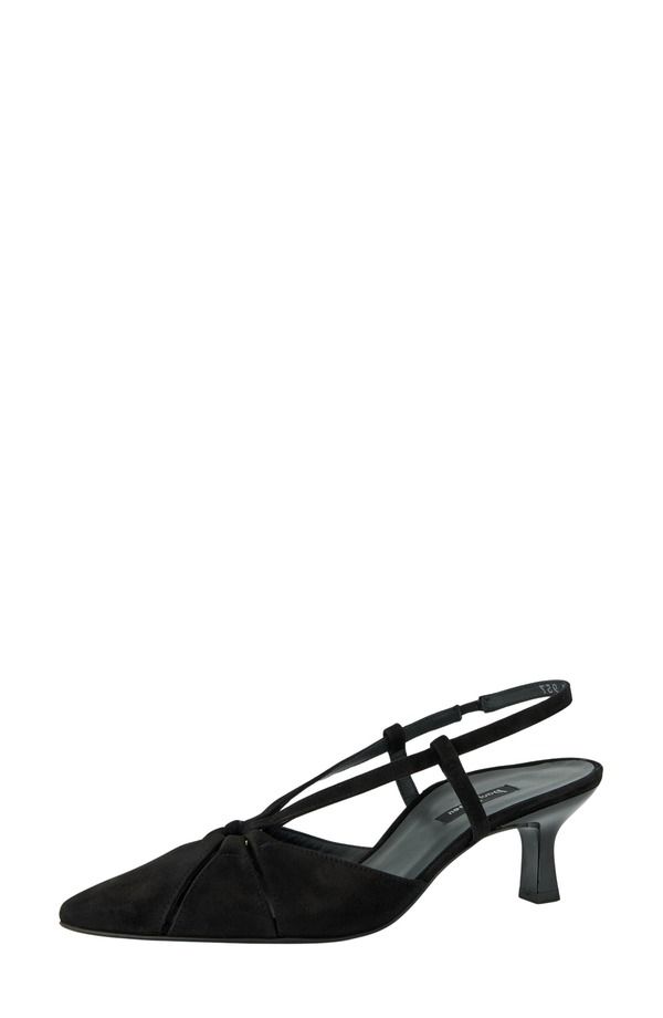 ポール・グリーン レディース シューズ ヒール Paul Green Daria Slingbackitten Heel Pointed Toe Pump Black Suede ブラック