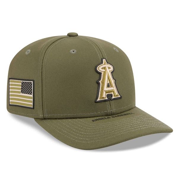 ニューエラ メンズ アクセサリー 帽子 Mens New Era Olive Los Angeles Angels 2026 Armed Forces Day 9SEVENTY Adjustable Hat Olive オリーブ