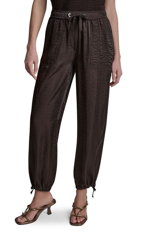ダナ キャラン ニューヨーク レディース ボトムス レギンス パンツ アンクル DKNY Ankle Tie Pants Tobacco