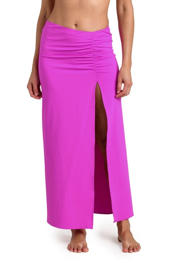 ラブランカ レディース ボトムスカート サイドスリット La Blanca Island Goddesside Slit CoverUp Skirt Violet バイオレット