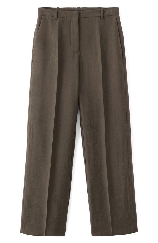 マンゴ レディース ボトムス デニムパンツ MANGO Lyocell Blend Pants Chocolate チョコレート