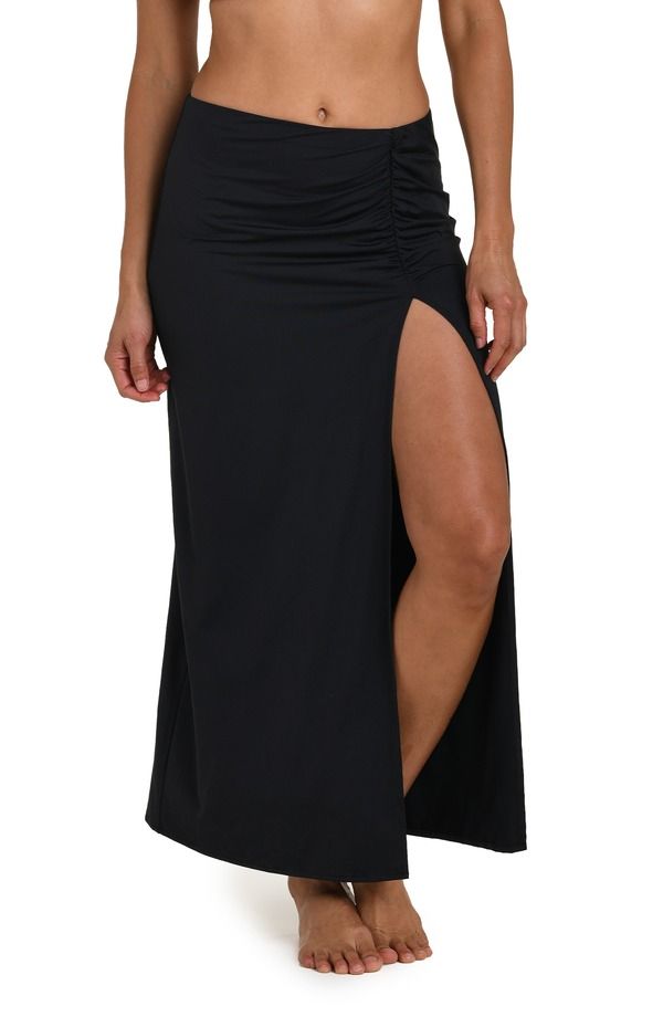 ラブランカ レディース ボトムスカート サイドスリット La Blanca Island Goddesside Slit CoverUp Skirt Black ブラック
