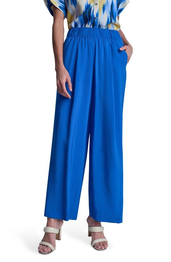 ダナ キャラン ニューヨーク レディース ボトムス レギンス パンツ DKNY Rumpled Voile PullOn Pants Cobalt コバルト