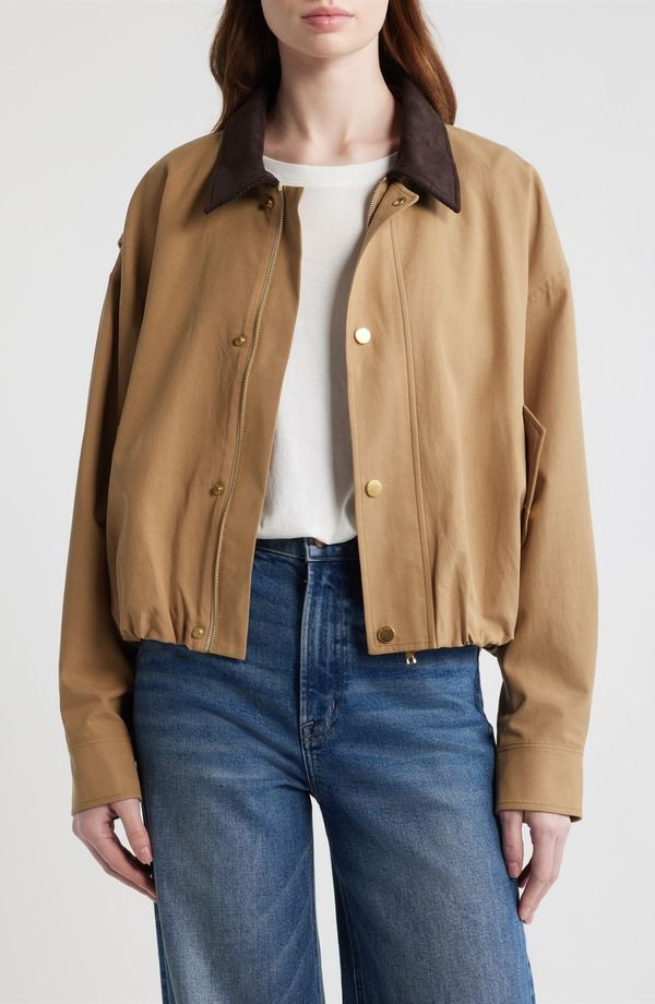 フレーム レディース アウター ジャケット・ブルゾン FRAME The Cord Collar Barn Jacket Camel キャメル
