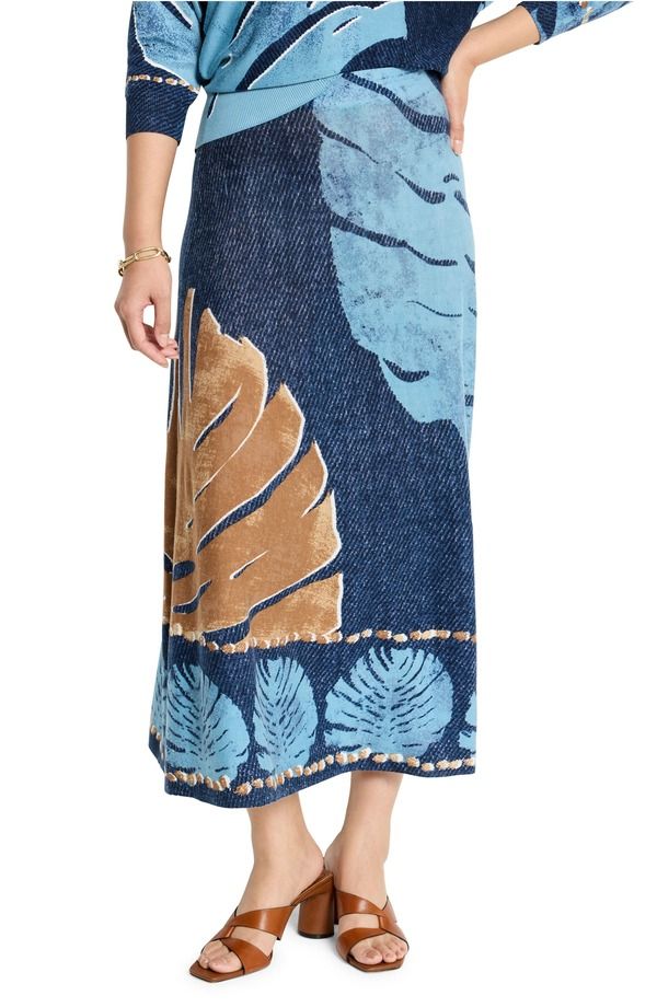 ニックプラスゾーイ レディース ボトムスカート プリント ミディ ニット NICZOE Twilight Print Knit Midi Skirt Blue Multi ブルー 35,620円