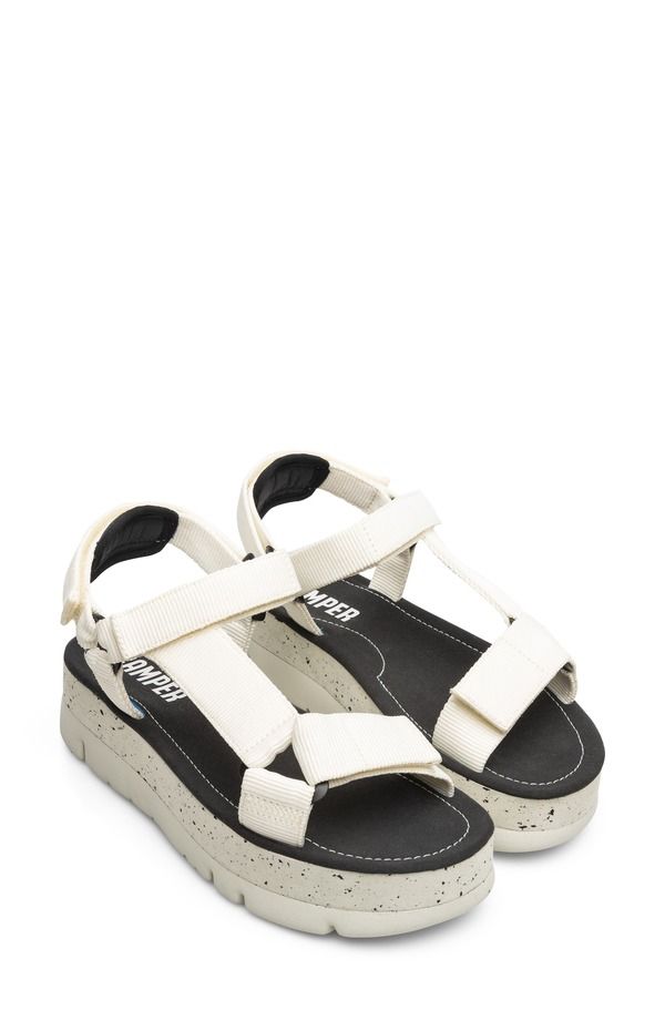 カンペール レディース シューズ ヒール サンダル Camper Oruga Up Sandal White Natural ホワイト