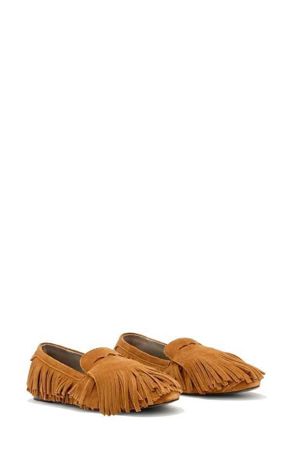 オールセインツ レディース シューズ スリッポン・ローファー フリンジ AllSaintsandy Fringe Loafer Tan Brown ブラウン