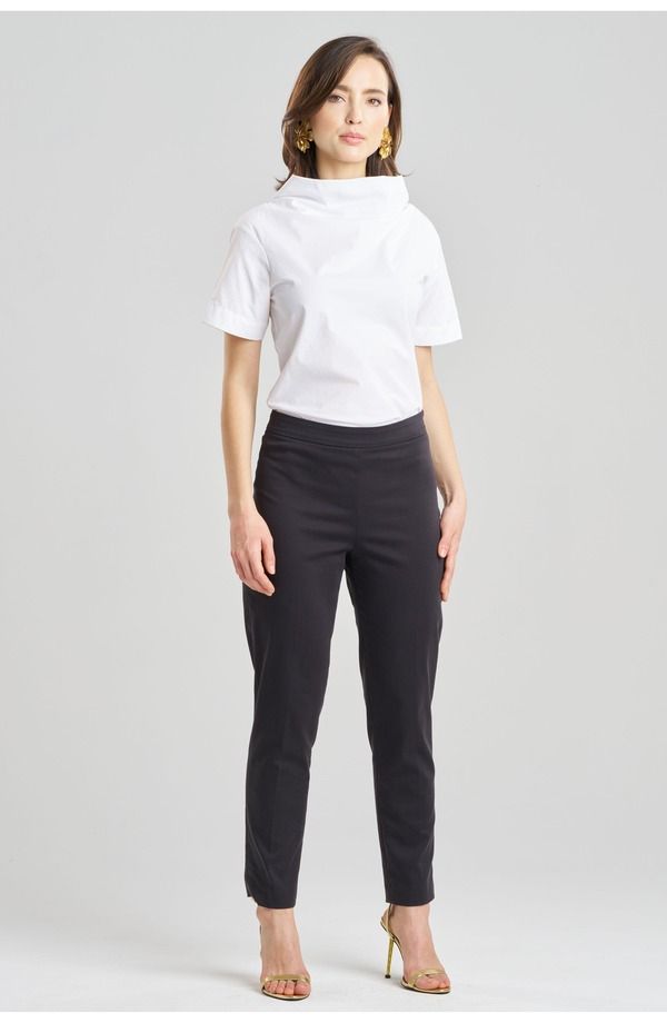 ナトリ レディース ボトムス レギンス コットン Natori COTTON CHINO Side Zip Tapered Pant Black ブラック