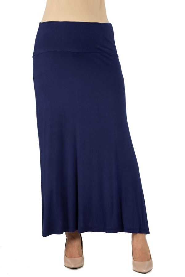24 セブンコンフォート レディース ボトムスカート マタニティ マキシ 24seven Comfort Apparel Maternity Elastic Waist Maxi Skirt Navy ネイビー 14,045円